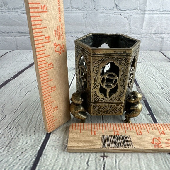 Antique Bronze Hexagon‎ Tripod Instant Burner - Picture 2 of 9